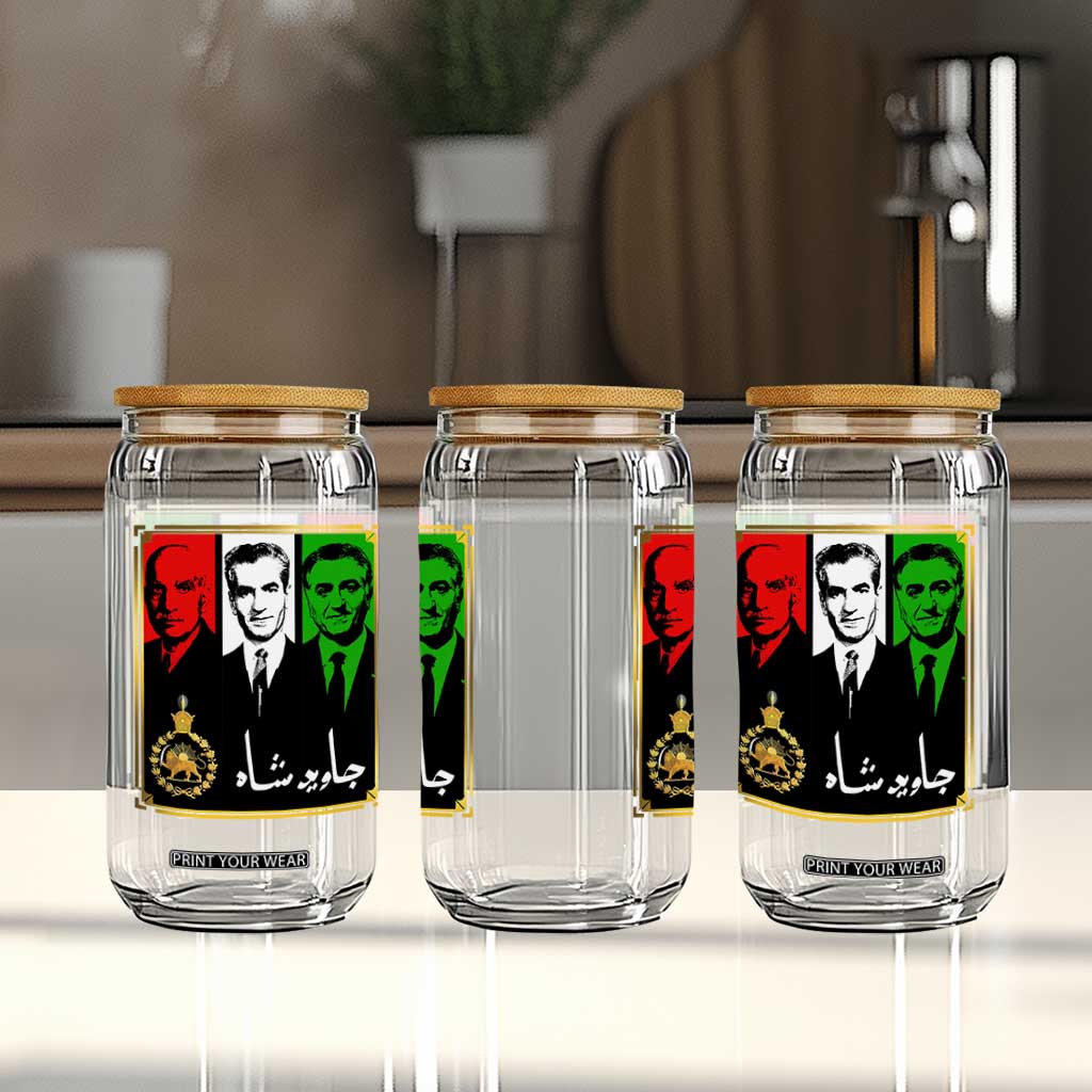 Pahlavi Kings of Iran Glass Can Javid Shah Long live the King TS11 Print Your Wear