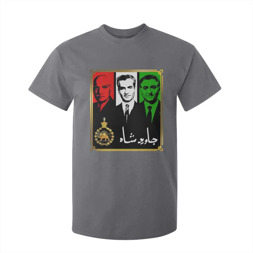 Pahlavi Kings of Iran T Shirt For Kid Javid Shah Long live the King TS11 Charcoal Print Your Wear