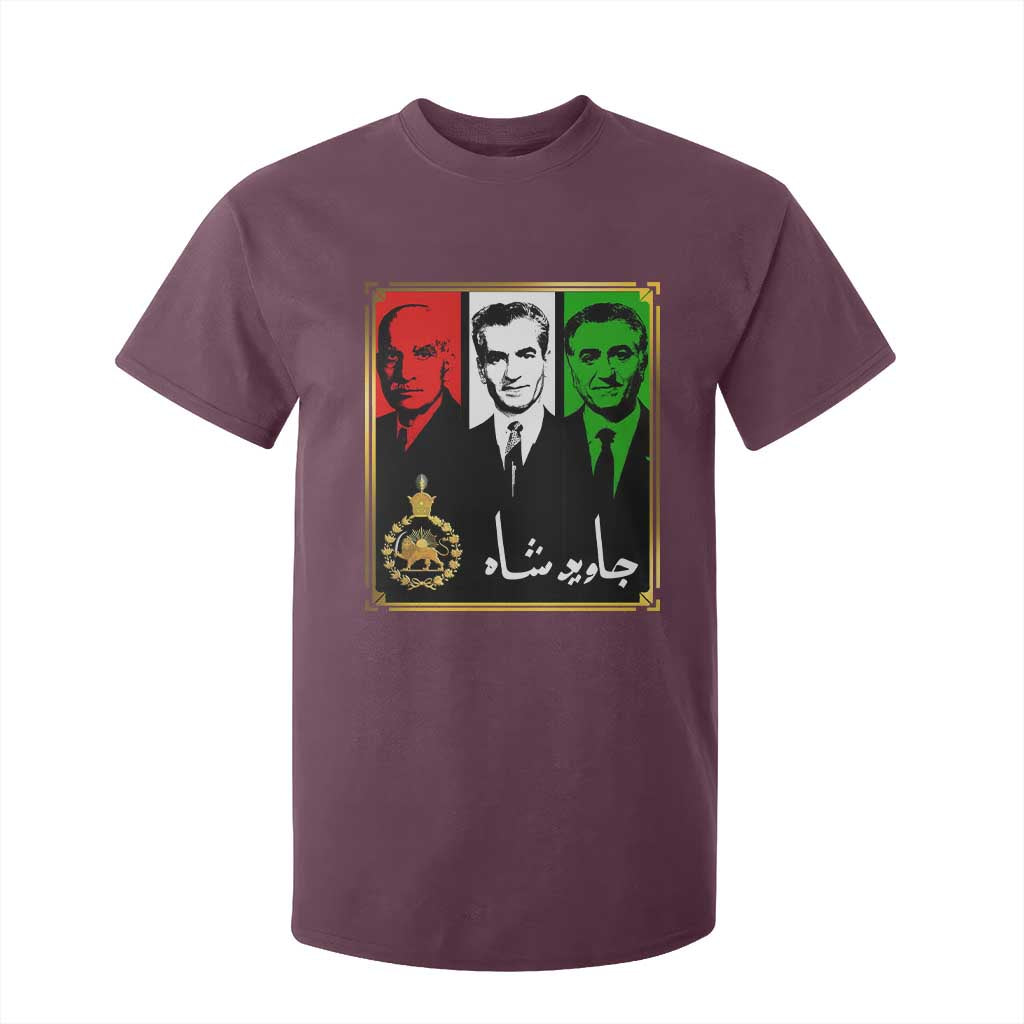 Pahlavi Kings of Iran T Shirt For Kid Javid Shah Long live the King TS11 Maroon Print Your Wear