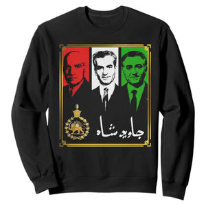 Pahlavi Kings of Iran Sweatshirt Javid Shah Long live the King TS11 Black Print Your Wear