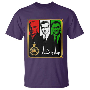 Pahlavi Kings of Iran T Shirt Javid Shah Long live the King TS11 Purple Print Your Wear