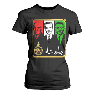 Pahlavi Kings of Iran T Shirt For Women Javid Shah Long live the King TS11 Black Print Your Wear