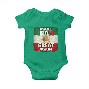 Make Iran Great Again Baby Onesie MIGA Vintage Persian Lion Flag TS11 Irish Green Print Your Wear