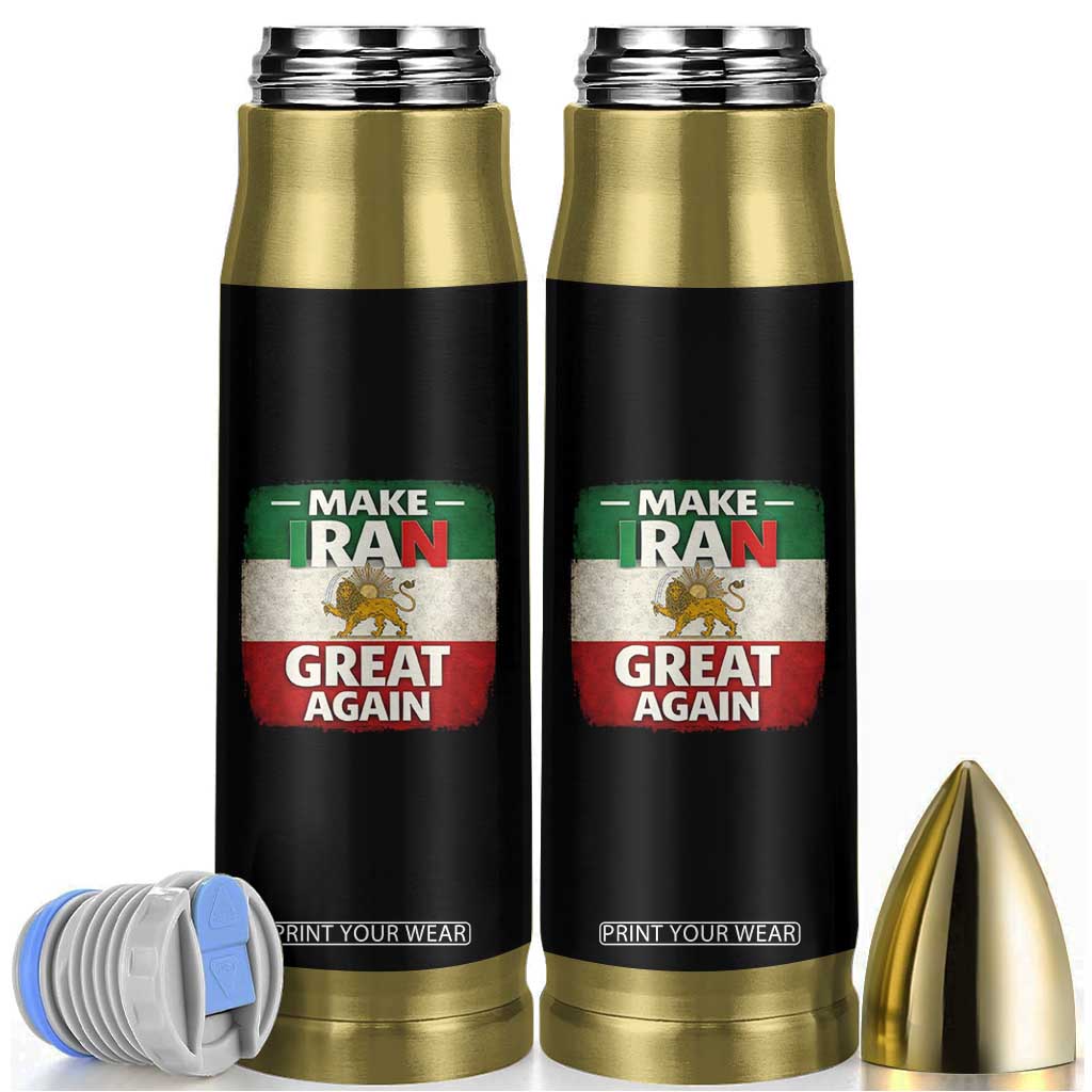 Make Iran Great Again Bullet Tumbler MIGA Vintage Persian Lion Flag TS11 Black Print Your Wear