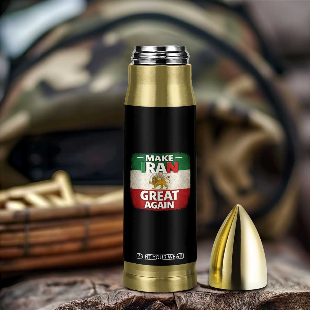 Make Iran Great Again Bullet Tumbler MIGA Vintage Persian Lion Flag TS11 Print Your Wear