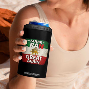 Make Iran Great Again 4 in 1 Can Cooler Tumbler MIGA Vintage Persian Lion Flag TS11 Print Your Wear