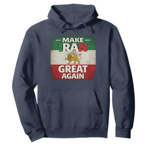 Make Iran Great Again Hoodie MIGA Vintage Persian Lion Flag TS11 Navy Print Your Wear