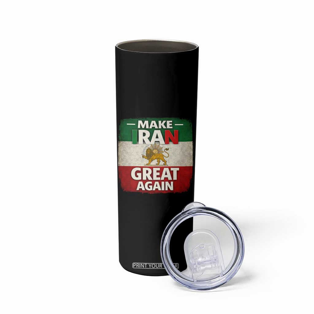 Make Iran Great Again Skinny Tumbler MIGA Vintage Persian Lion Flag TS11 Print Your Wear