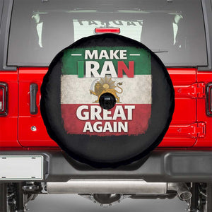 Make Iran Great Again Spare Tire Cover MIGA Vintage Persian Lion Flag TS11 Black Print Your Wear