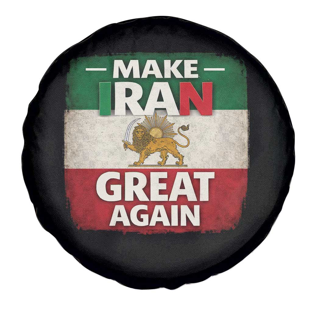 Make Iran Great Again Spare Tire Cover MIGA Vintage Persian Lion Flag TS11 Print Your Wear