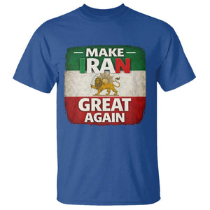 Make Iran Great Again T Shirt MIGA Vintage Persian Lion Flag TS11 Royal Blue Print Your Wear