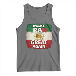 Make Iran Great Again Tank Top MIGA Vintage Persian Lion Flag TS11 Black Heather Print Your Wear