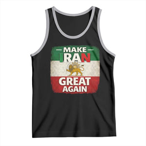 Make Iran Great Again Tank Top MIGA Vintage Persian Lion Flag TS11 Black Athletic Heather Print Your Wear