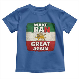 Make Iran Great Again Toddler T Shirt MIGA Vintage Persian Lion Flag TS11 Royal Blue Print Your Wear