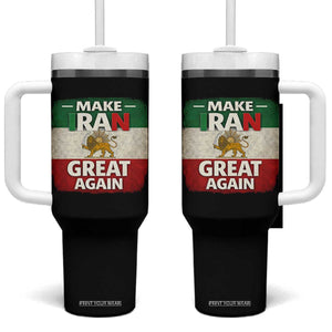 Make Iran Great Again Tumbler With Handle MIGA Vintage Persian Lion Flag TS11 One Size: 40 oz Black Print Your Wear