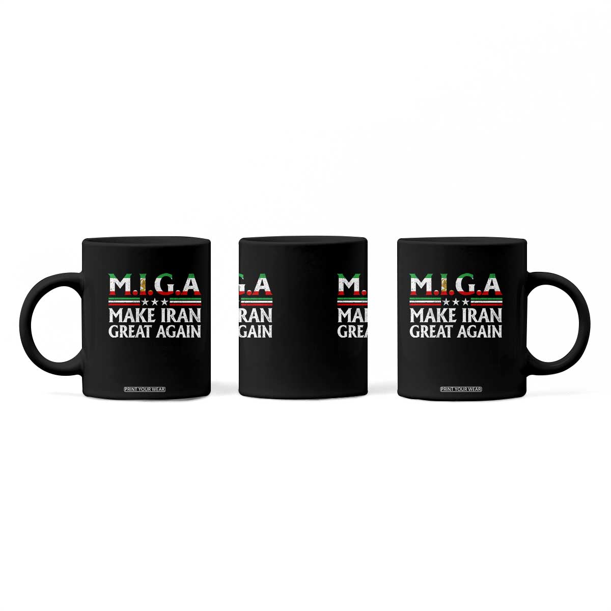 Make Iran Great Again Coffee Mug MIGA Emblem Of Iran Persian Lion Flag TS11 Print Your Wear