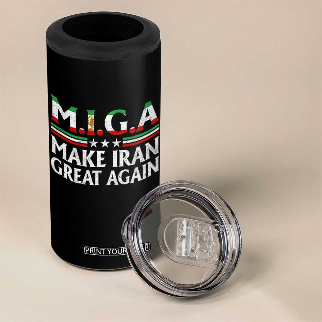 Make Iran Great Again 4 in 1 Can Cooler Tumbler MIGA Emblem Of Iran Persian Lion Flag TS11 Print Your Wear