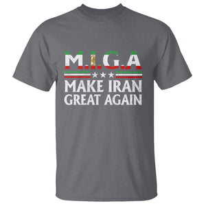 Make Iran Great Again T Shirt MIGA Emblem Of Iran Persian Lion Flag TS11 Charcoal Print Your Wear