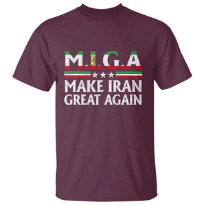 Make Iran Great Again T Shirt MIGA Emblem Of Iran Persian Lion Flag TS11 Maroon Print Your Wear