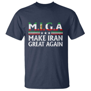 Make Iran Great Again T Shirt MIGA Emblem Of Iran Persian Lion Flag TS11 Navy Print Your Wear