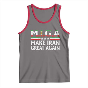 Make Iran Great Again Tank Top MIGA Emblem Of Iran Persian Lion Flag TS11 Deep Heather Red Print Your Wear