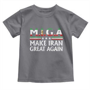Make Iran Great Again Toddler T Shirt MIGA Emblem Of Iran Persian Lion Flag TS11 Charcoal Print Your Wear