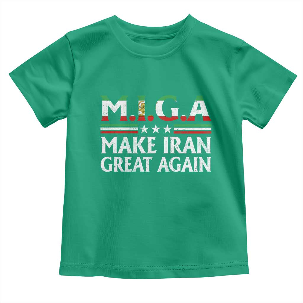 Make Iran Great Again Toddler T Shirt MIGA Emblem Of Iran Persian Lion Flag TS11 Irish Green Print Your Wear