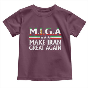 Make Iran Great Again Toddler T Shirt MIGA Emblem Of Iran Persian Lion Flag TS11 Maroon Print Your Wear