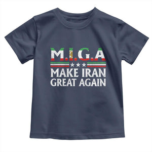 Make Iran Great Again Toddler T Shirt MIGA Emblem Of Iran Persian Lion Flag TS11 Navy Print Your Wear