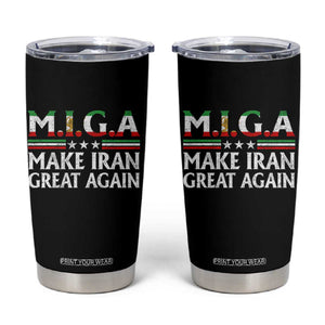 Make Iran Great Again Tumbler Cup MIGA Emblem Of Iran Persian Lion Flag TS11 Black Print Your Wear