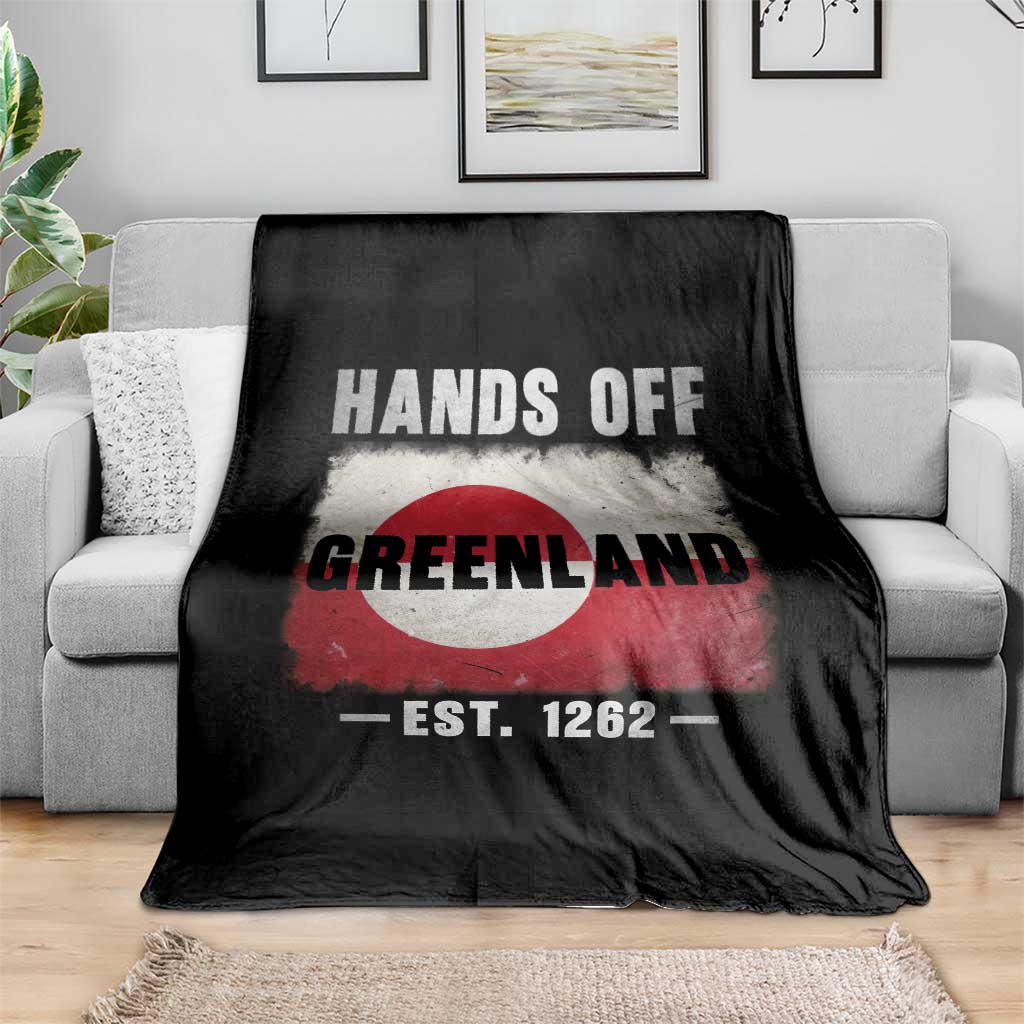 Hands Off Greenland Throw Blanket Greenland EST 1262 Political Protest TS11 Print Your Wear