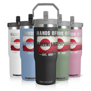 Hands Off Greenland Flip Straw Tumbler Greenland EST 1262 Political Protest TS11 Print Your Wear