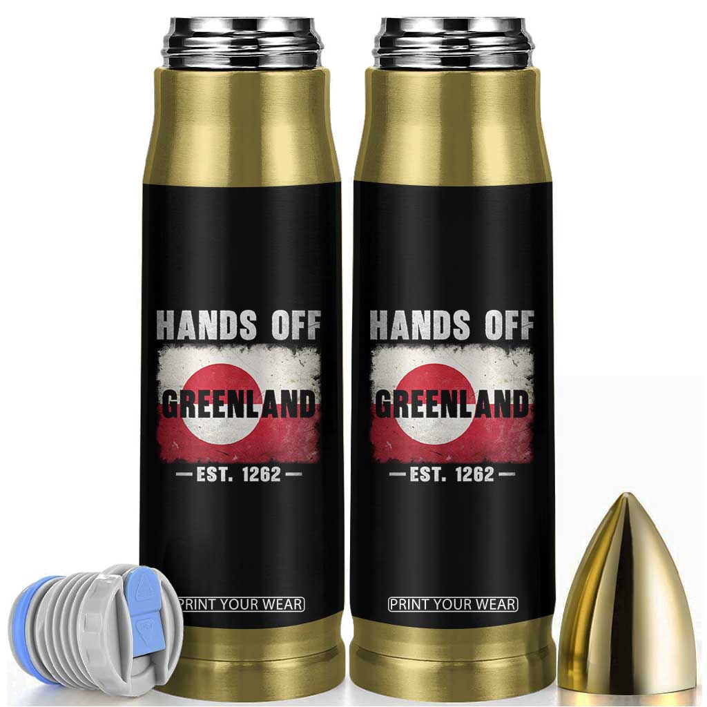 Hands Off Greenland Bullet Tumbler Greenland EST 1262 Political Protest TS11 Black Print Your Wear