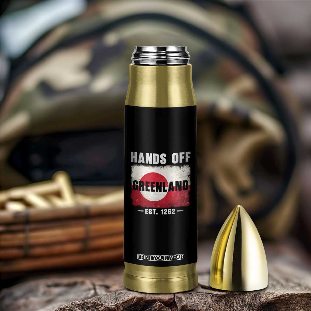 Hands Off Greenland Bullet Tumbler Greenland EST 1262 Political Protest TS11 Print Your Wear