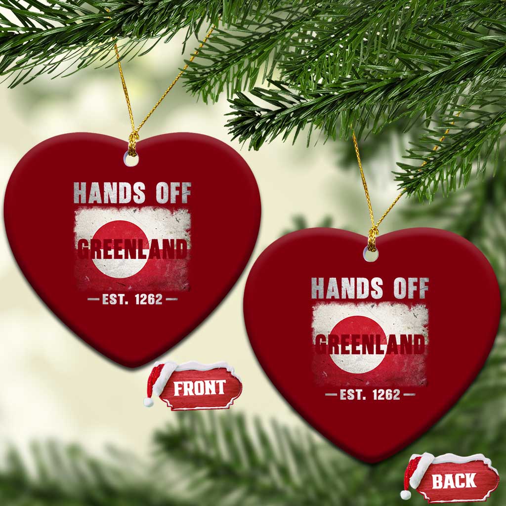 Hands Off Greenland Ceramic Ornament Greenland EST 1262 Political Protest TS11 Print Your Wear