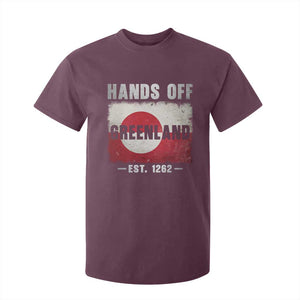 Hands Off Greenland T Shirt For Kid Greenland EST 1262 Political Protest TS11 Maroon Print Your Wear
