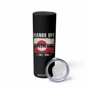 Hands Off Greenland Skinny Tumbler Greenland EST 1262 Political Protest TS11 Print Your Wear