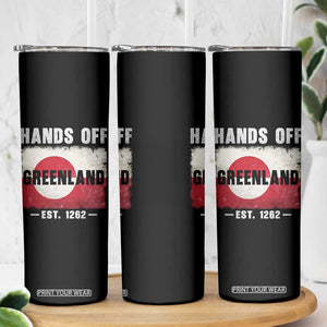 Hands Off Greenland Skinny Tumbler Greenland EST 1262 Political Protest TS11 Print Your Wear