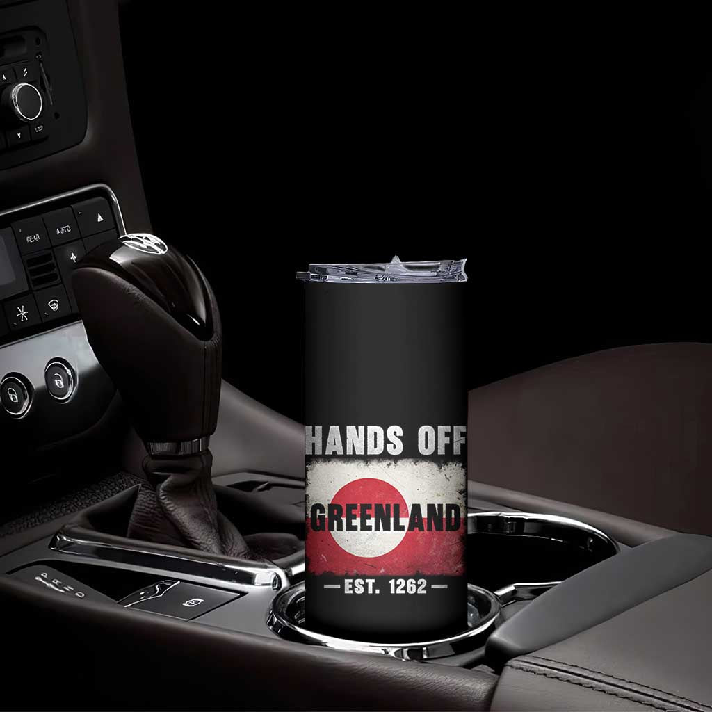 Hands Off Greenland Skinny Tumbler Greenland EST 1262 Political Protest TS11 Print Your Wear