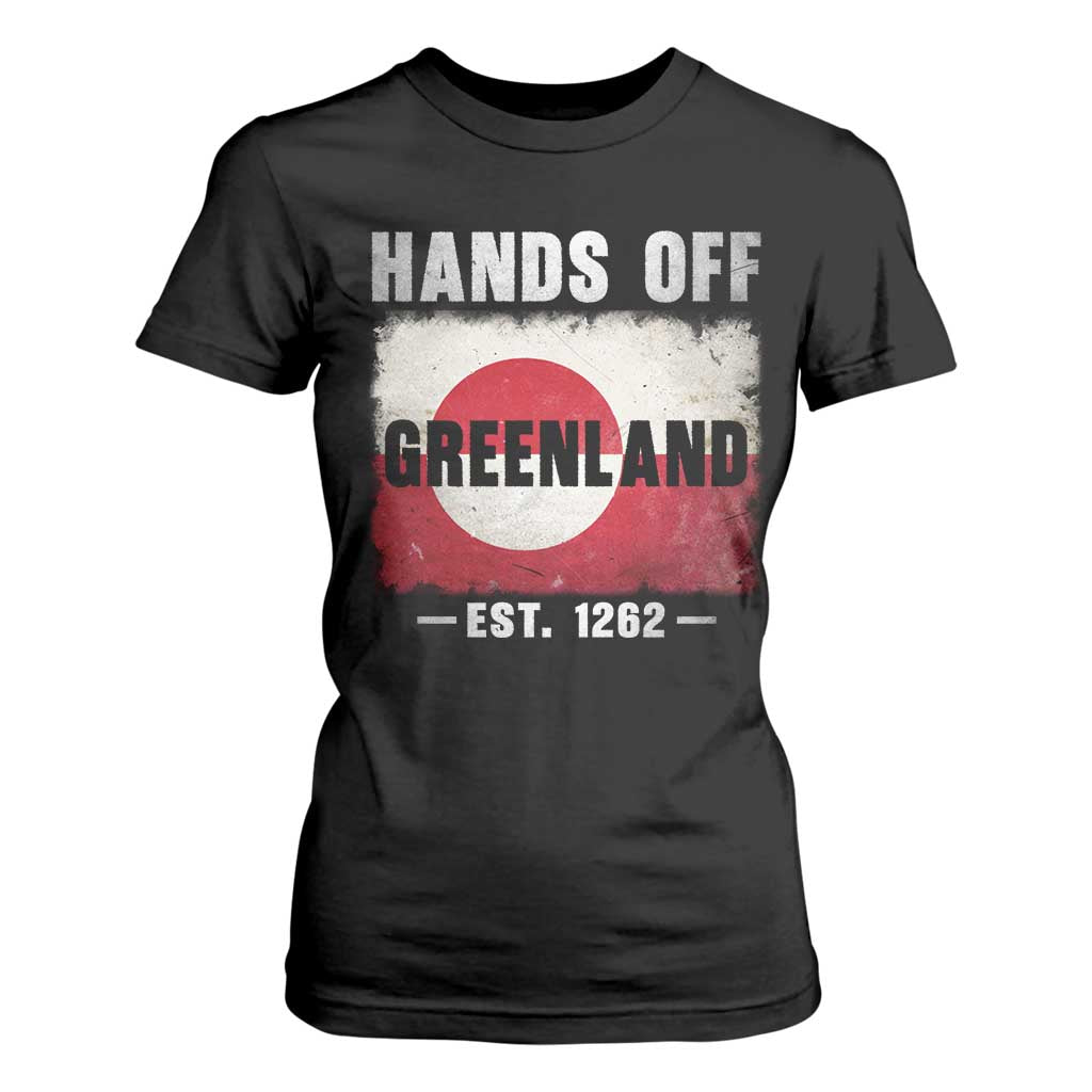 Hands Off Greenland T Shirt For Women Greenland EST 1262 Political Protest TS11 Black Print Your Wear