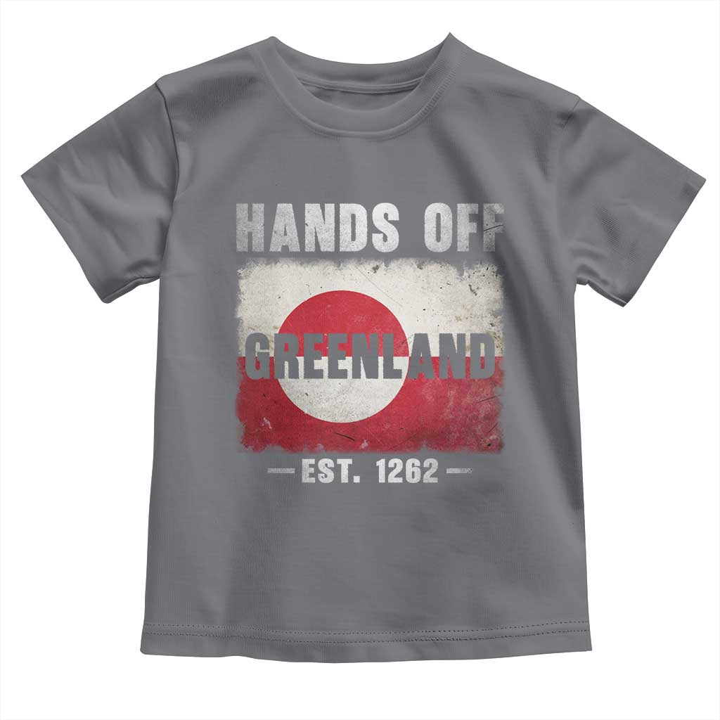 Hands Off Greenland Toddler T Shirt Greenland EST 1262 Political Protest TS11 Charcoal Print Your Wear