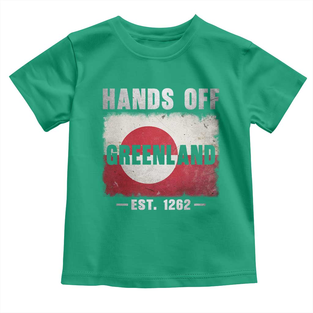 Hands Off Greenland Toddler T Shirt Greenland EST 1262 Political Protest TS11 Irish Green Print Your Wear