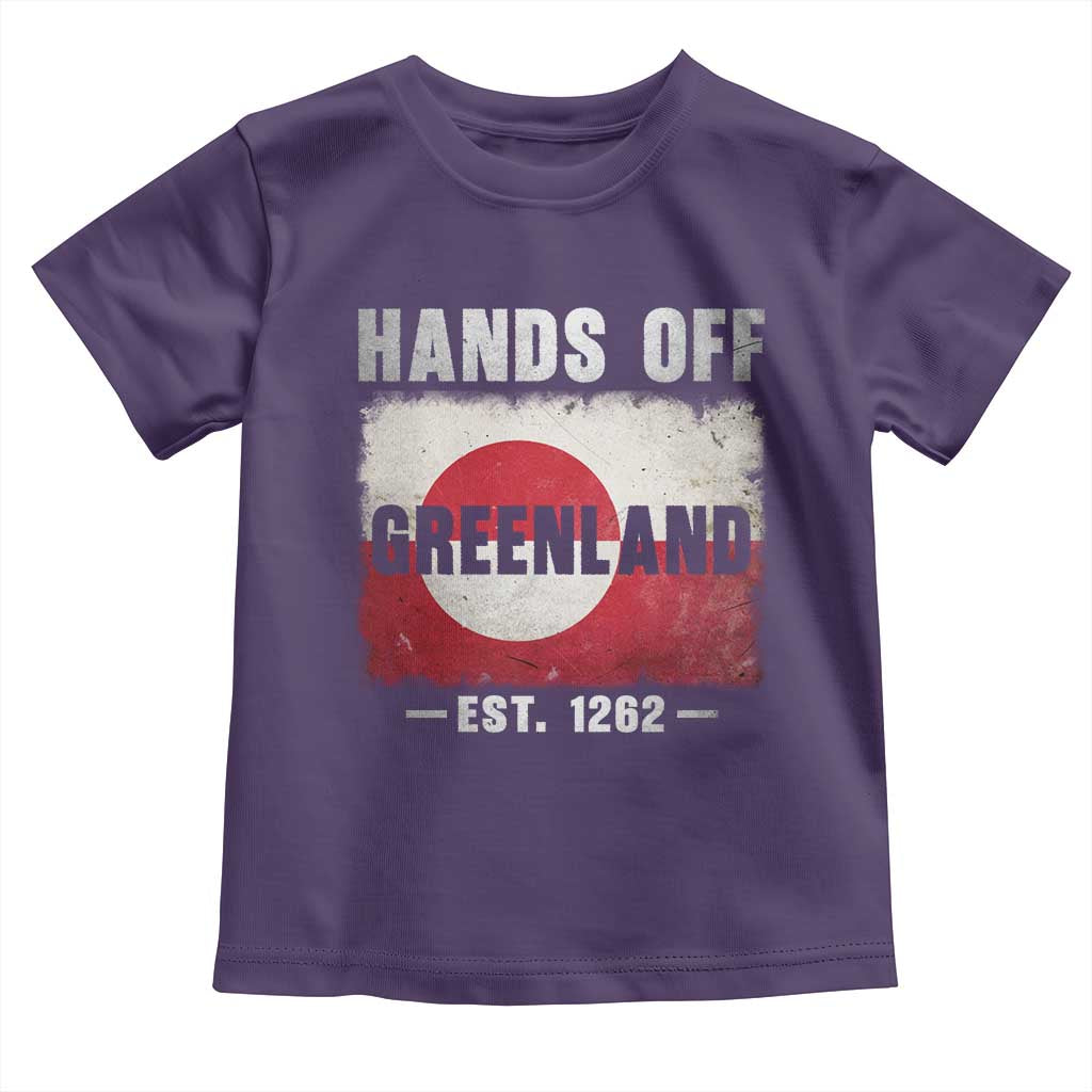 Hands Off Greenland Toddler T Shirt Greenland EST 1262 Political Protest TS11 Purple Print Your Wear