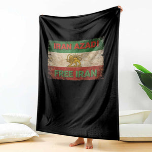 Iran Azadi Lion Sun Sword Flag Free Iran Revolution Throw Blanket TS11 Print Your Wear