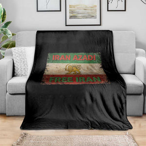 Iran Azadi Lion Sun Sword Flag Free Iran Revolution Throw Blanket TS11 Print Your Wear