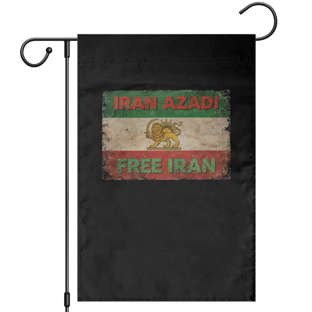 Iran Azadi Lion Sun Sword Flag Free Iran Revolution Garden Flag TS11 Black Print Your Wear