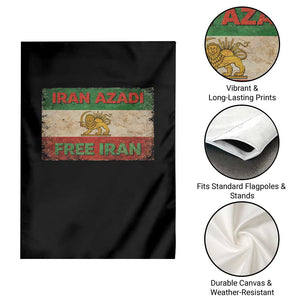 Iran Azadi Lion Sun Sword Flag Free Iran Revolution Garden Flag TS11 Print Your Wear