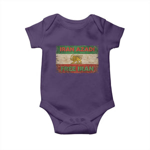 Iran Azadi Lion Sun Sword Flag Free Iran Revolution Baby Onesie TS11 Purple Print Your Wear