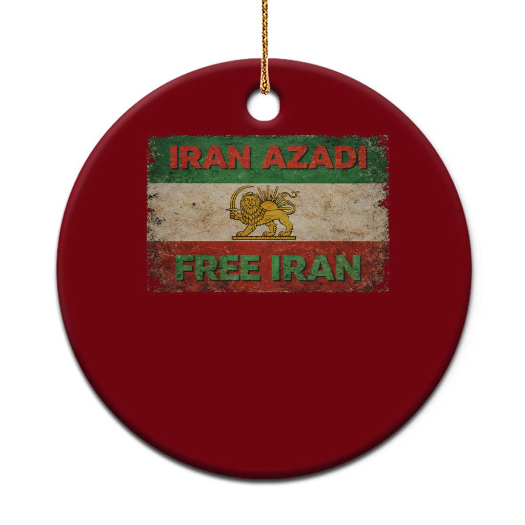 Iran Azadi Lion Sun Sword Flag Free Iran Revolution Ceramic Ornament TS11 1pc Red Print Your Wear