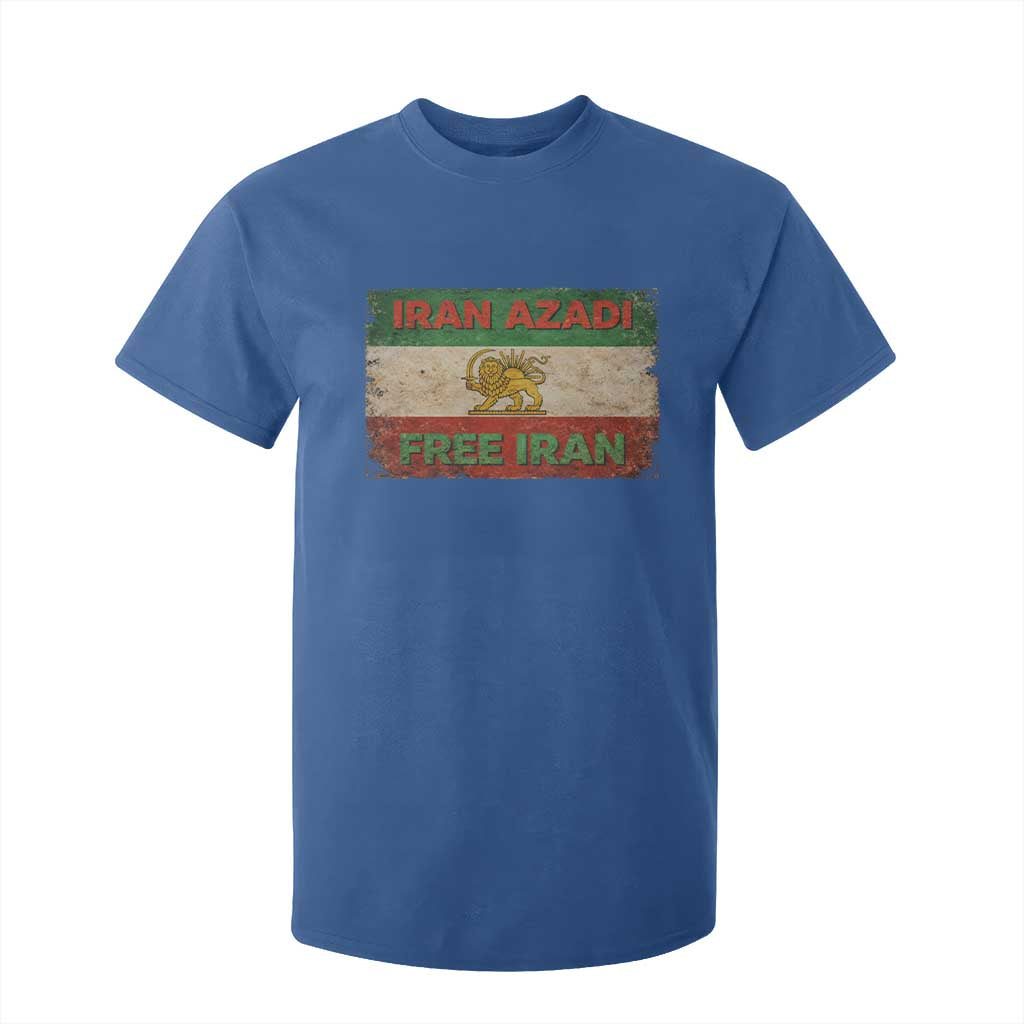 Iran Azadi Lion Sun Sword Flag Free Iran Revolution T Shirt For Kid TS11 Royal Blue Print Your Wear